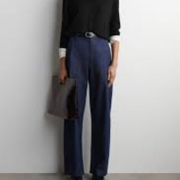 COS High Waist Denim Straight Leg Pants Fits Size 4 - Picture 13 of 13